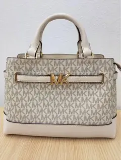 【美品】Michael Kors ハンドバッグ グレー/ホワイト