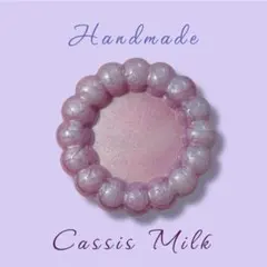 【cassis milk①】ハンドメイド レジン デコ トレイ パープル　ピンク