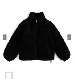 GRL コーデュロイダウンジャケット 黒 [ask38]