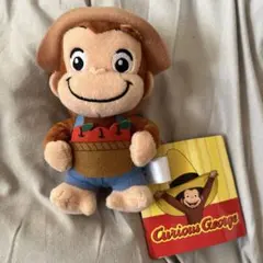 おさるのジョージ　ぽってりマスコット　オーバーオール