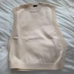 ニットベスト オレンジベージュ　Fitme