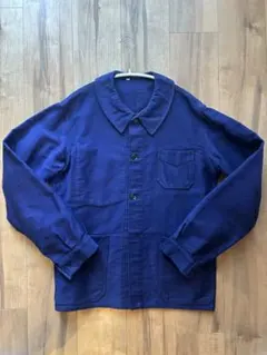 50s レーヨンギャバ　ギャバジャン　カスリ　アトミック　ナス紺　リバーシブル 50s レーヨンギャバ ギャバジャン カスリ アトミック ナス紺