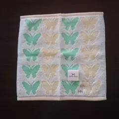 HANAEMORI　 蝶柄　タオル地ハンカチ　匿名配送