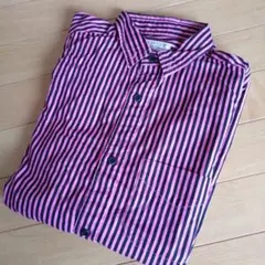 BEAMSミディアムフィット ピンクストライプシャツ