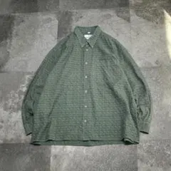 古着 PRIMO UOMO ジャガード織り デザインシャツ シャツ BDシャツ