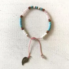 在庫処分 送料無料 アジアン エスニック ブレスレット ビーズ チャームB-49