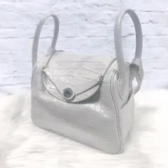 クロコ型押し レザー ハンドバッグ ショルダーバッグ ベトン - メルカリ