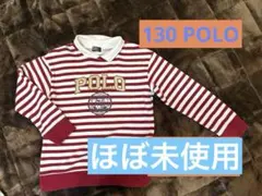 赤と白ストライプ ポロシャツ　POLO 130