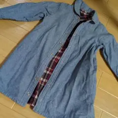 アウター　上着　チェック　デニムジャケット