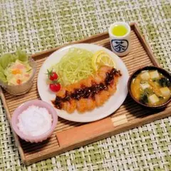 ミニチュアフード とんかつ定食