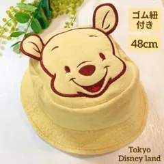 東京ディズニーランド限定 くまのプーさん 帽子 48cm ゴム紐 バケットハットのサムネイル