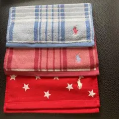 【新品】Ralph Lauren タオルハンカチ 3枚セット