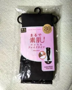 チュチュアンナ まるで素肌のようなフェイクタイツ 80デニール ブラック 黒のサムネイル