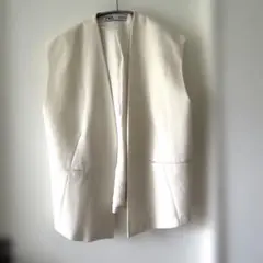 ZARA オーバーサイズジレ ホワイト XS-Sのサムネイル