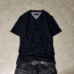 archive border v-neck s/s tee y2k ギミック