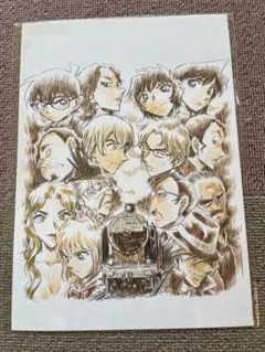 名探偵コナン　複製原画　漆黒の特急　ミステリートレイン　灰原哀　安室透　ジン