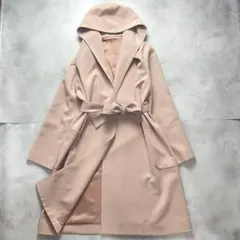 ANAYI ダブルクロス フードコート スプリングコート　ロング　36 ピンク