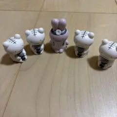 ホワイトタイガーとブラックタイガー　フィギュア　5点