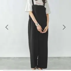 GLOBAL WORK★お手入れラクラクセットアップ★オールインワン　ブラック
