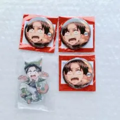 鬼滅の刃　村田　アクリルスタンド　缶バッジ