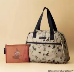 リンネル 4月号特別付録　ムーミン たためるボストンバッグとメッシュポーチ