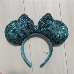 ミニーちゃん 水色スパンコールカチューシャ