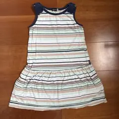BeBe ボーダーノースリーブワンピース 120cm