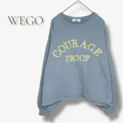 WEGO スウェット トレーナー 刺繍 ショート丈 カジュアル 古着 ストリート