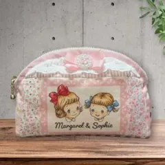 ハンドメイド ポーチ 少女柄 マーガレット＆ソフィー