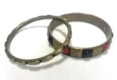 【未使用】ヴィンテージ　ゴールドバングル2本