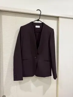 PLST ノーカラージャケット パープル