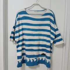 TSUMORI CHISATO ボーダー Tシャツ 波柄　Mのサムネイル