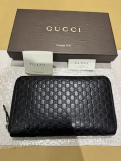 GUCCI グッチ マイクロGG ラウンドファスナー 長財布 391465