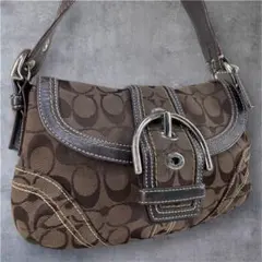 COACH コーチ ワンショルダー SOHO シグネチャー ブラウン Y2K