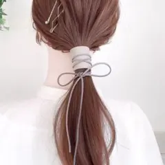商品No.108 レザー ラップポニー ヘアカフ ボニーフック