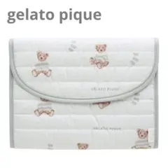 ジェラートピケ gelato pique ボーダーベア柄 母子手帳ケース L