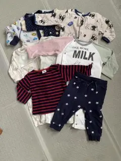 ロンパース・カバーオールセット8点秋冬物　男の子　まとめ