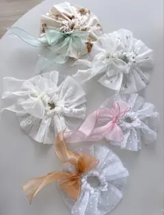 犬用スタイ　犬用ケープ　オーガンジー　よだれかけ　犬用アクセサリー