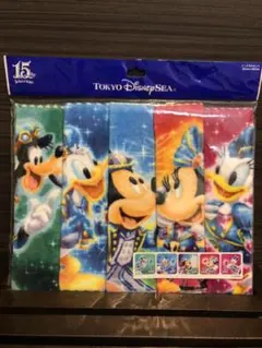 Tokyo Disney Sea 15周年　ミニタオル　5枚セット　ディズニー