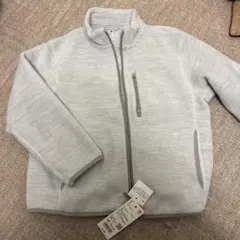 【新品】フリースジャケット 130cm ライトグレー　UNIQLO