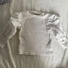 branshes 白長袖Tシャツ 110 ブラウス 異素材