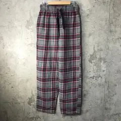B3200古着　パジャマパンツ　グレー　赤　紺　白　90s Y2K