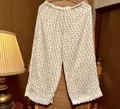 フランス 蚤の市 パリ ペチパンツ アイボリー カットワーク レース