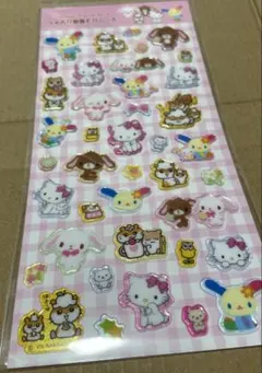 サンリオキャラクター ラメ入り樹脂もりシール