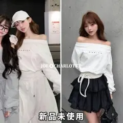 ダーリッチ darich ウエストデザインビジューオフショルダートップス WHT