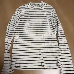 UNIQLO ボーダー リブ 長袖 カットソー Mサイズ