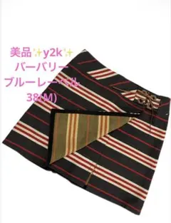 美品✨️y2k✨️バーバリーブルーレーベル 巻きスカート ミニスカート リボン付き