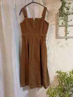 OLIVE des OLIVE ステッチジャンパースカート　ブラウンのサムネイル
