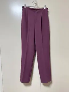 JUNOAHパープルジョーゼットタックパンツ Mサイズ