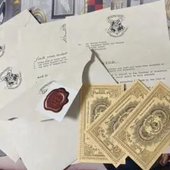 ハリー・ポッター　入学許可証　ホグワーツ特急チケット 3セット